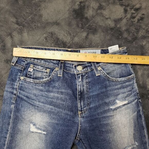 AG ADRIANO GOLDSCHMIED JODI CROP HIGH RISE SLIM FLARE RAW HEM JEANS 26R AG-ED - Picture 11 of 13